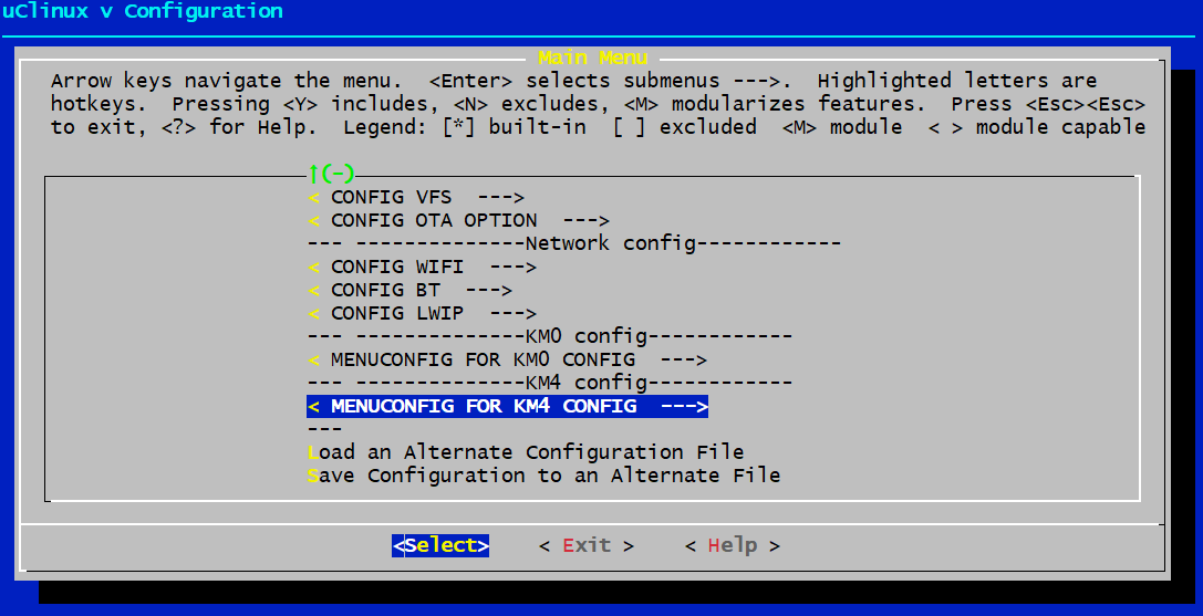 menuconfig